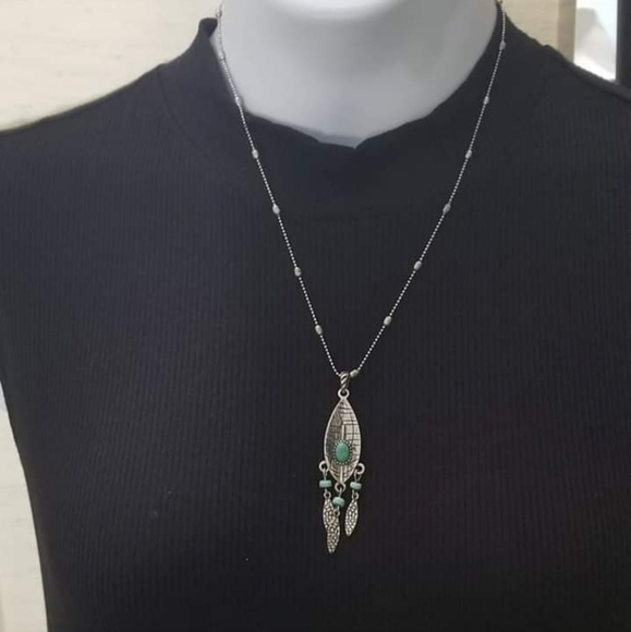3/$15 NWT NadineWest 
Faux turquoise drop necklace - Picture 2 of 3